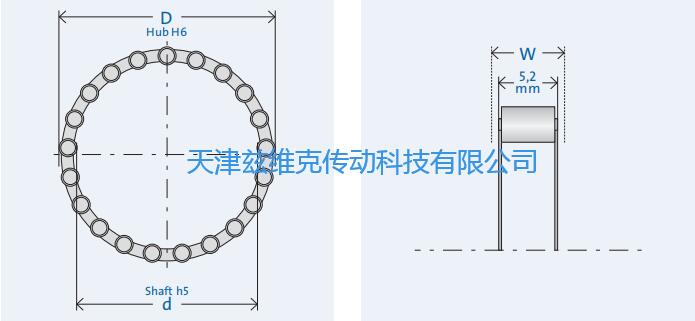 GMNRL430-4單向軸承圖紙