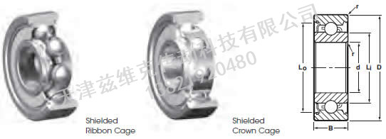 NHBB SSRI-614ZZ 深溝球軸承圖紙