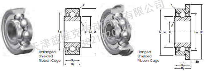 NHBB SSRIF-814X3 深溝球軸承圖紙